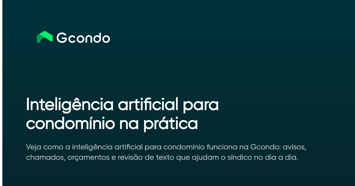Inteligência artificial para condomínio na prática
